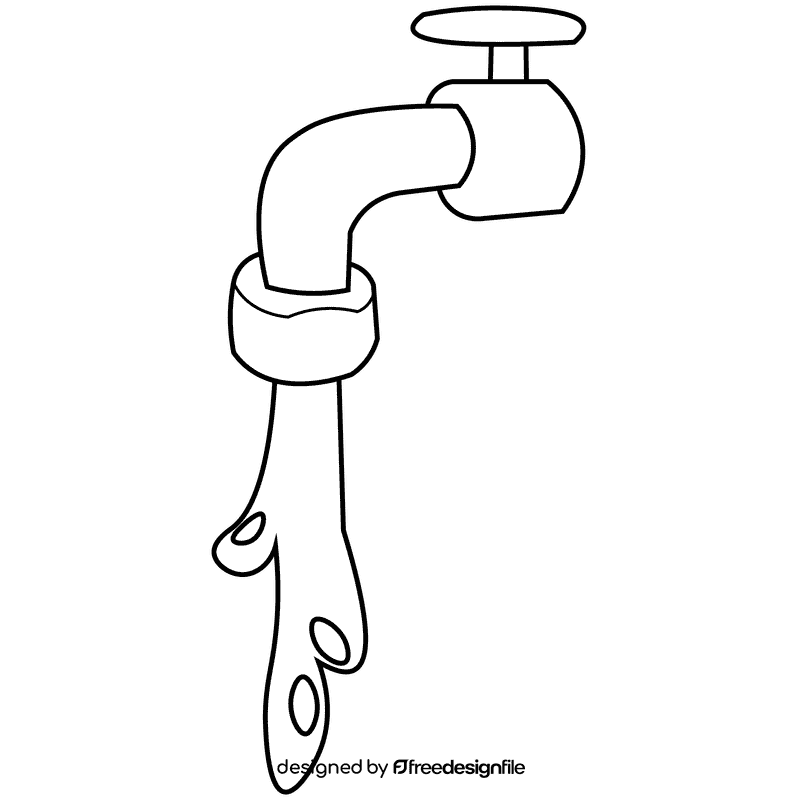 Water mixer black and white clipart