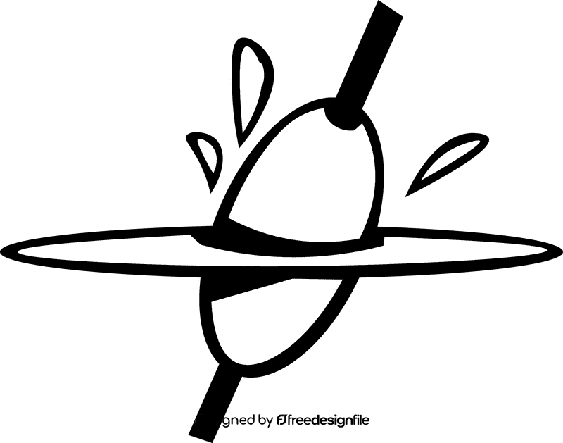 Water float buoy black and white clipart