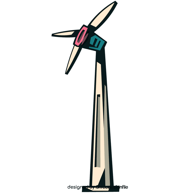 Wind turbine angled clipart