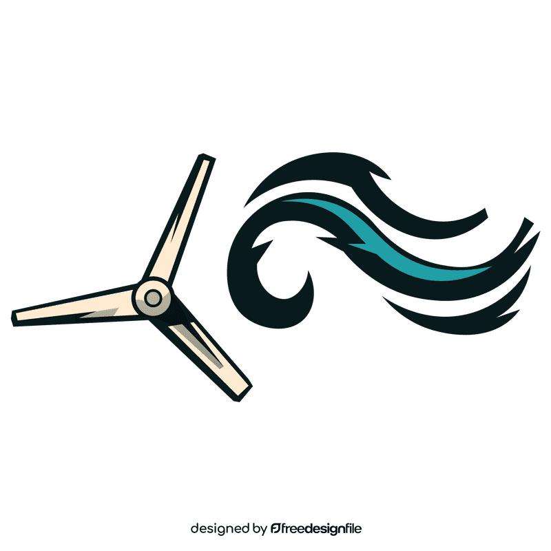 Wind turbine wind clipart