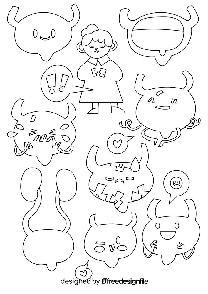 Bladder black and white vector