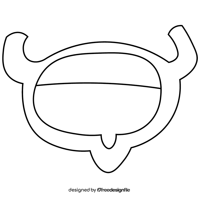 Bladder cut black and white clipart
