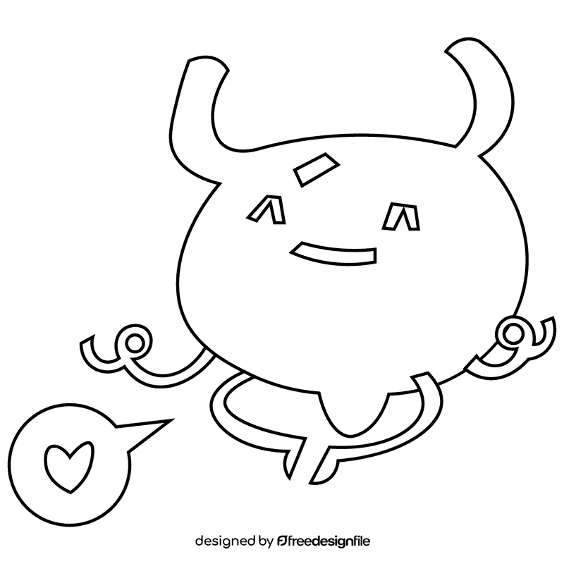 Bladder harmony black and white clipart