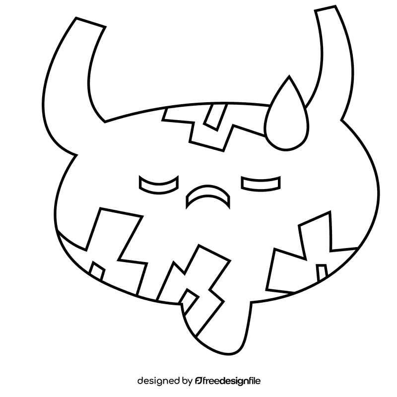 Bladder sick black and white clipart