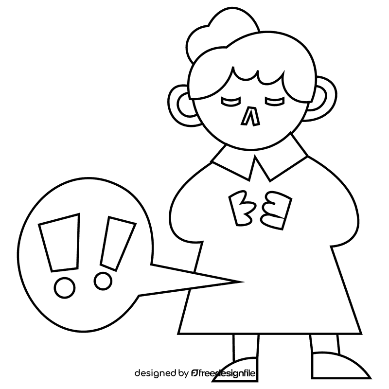 Bladder signal black and white clipart