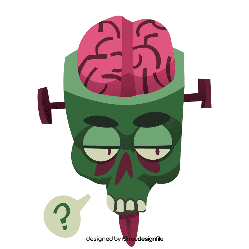 Brain zombie clipart