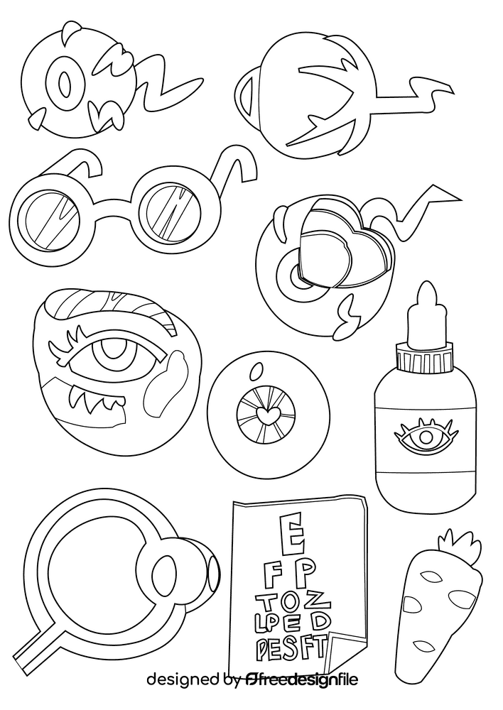 Eye black and white vector