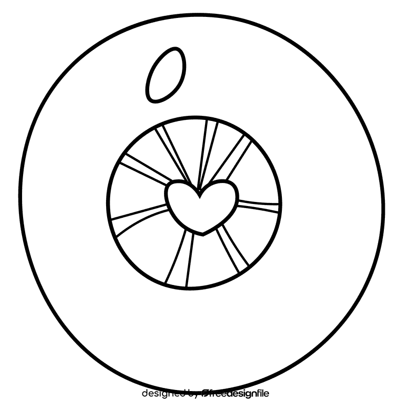 Eye black and white clipart