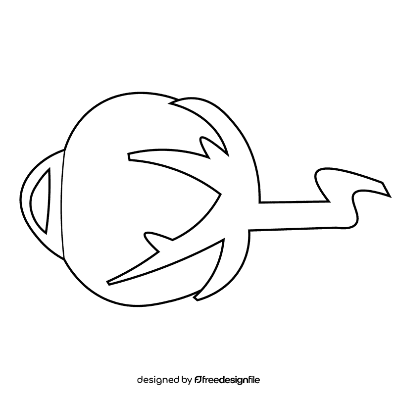 Eye profile black and white clipart