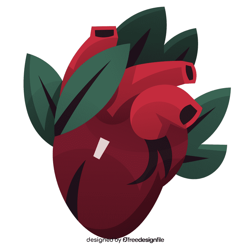 Heart leaves clipart