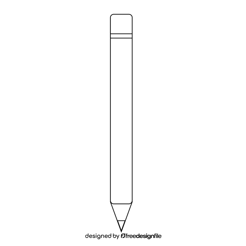 Pencil drawing black and white clipart