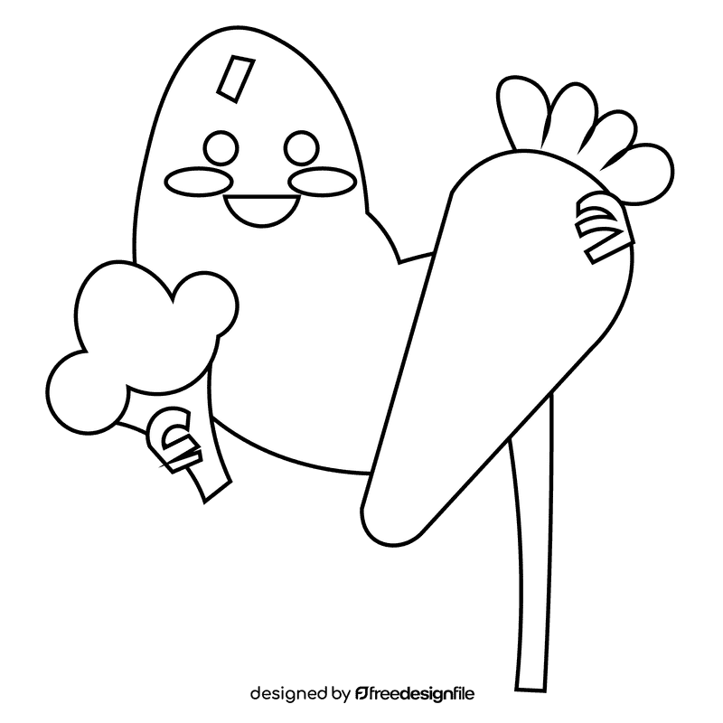 Kidneys healthy black and white clipart