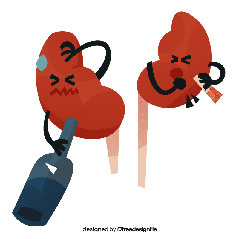 Kidneys sick clipart