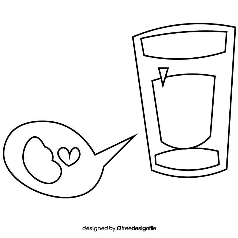 Kidneys water black and white clipart