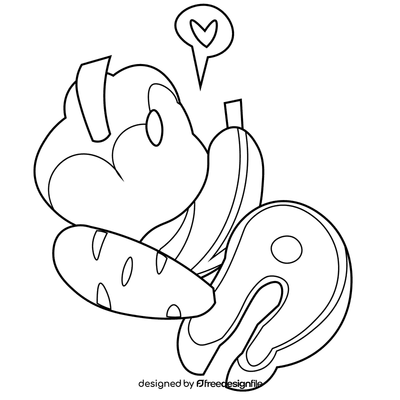 Liver food black and white clipart