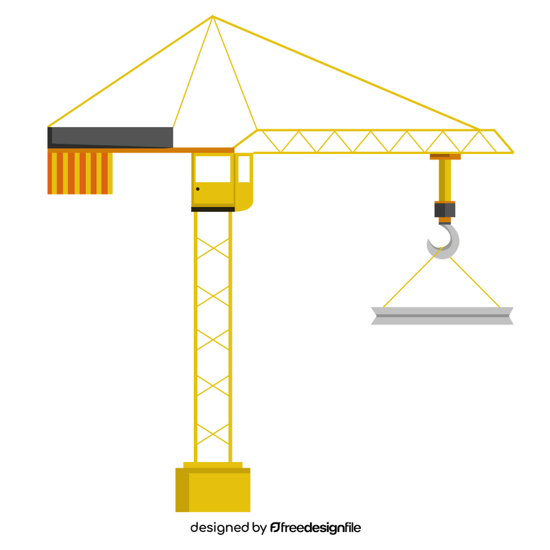 Tower lifting crane clipart