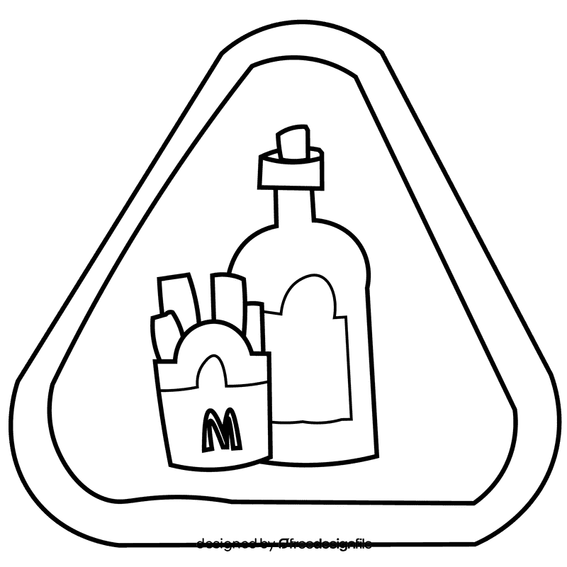 Liver sign black and white clipart