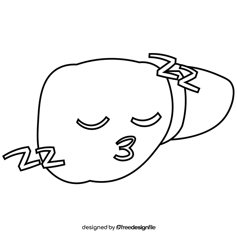 Liver sleep black and white clipart