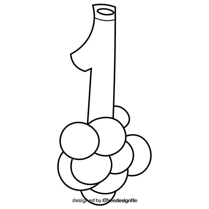 Lungs alveoli black and white clipart