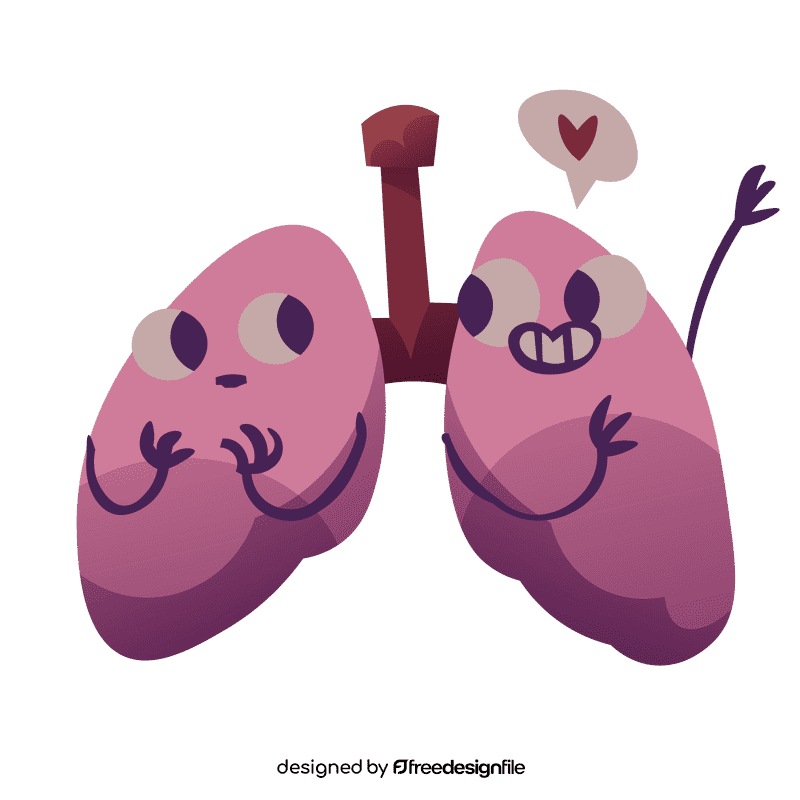 Lungs friends clipart
