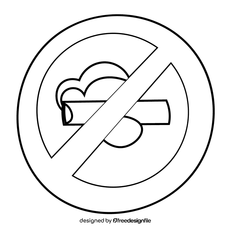 Lungs sign black and white clipart