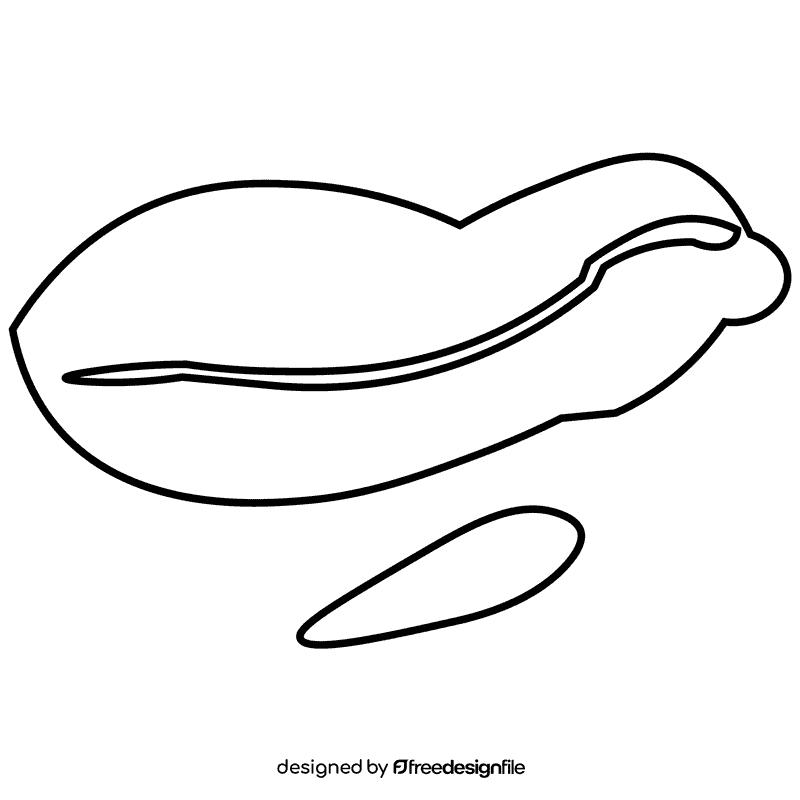 Mouth confused black and white clipart