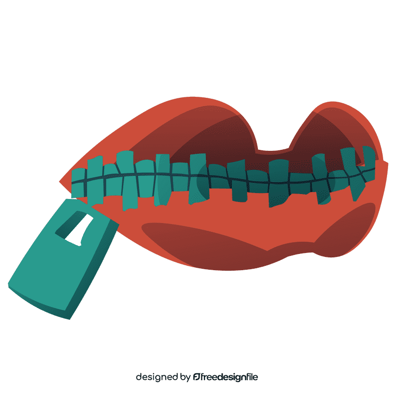 Mouth zip clipart
