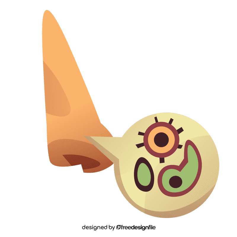 Nose infected clipart