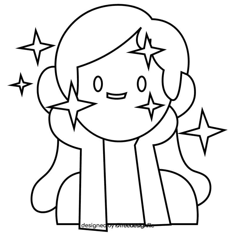 Skin clean black and white clipart