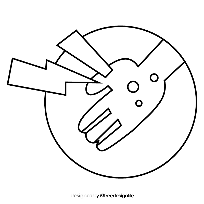 Skin itchy black and white clipart