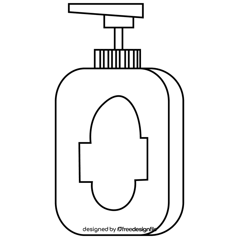 Skin soap black and white clipart