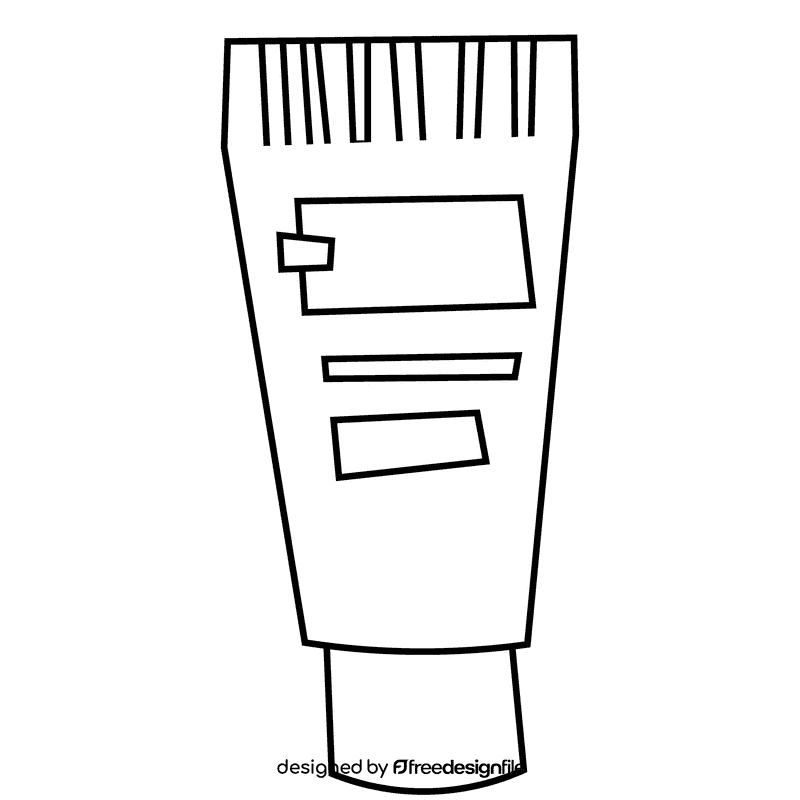 Skin tube black and white clipart