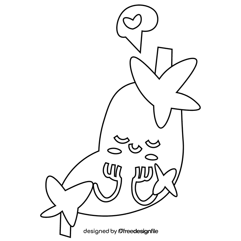 Stomach happy black and white clipart