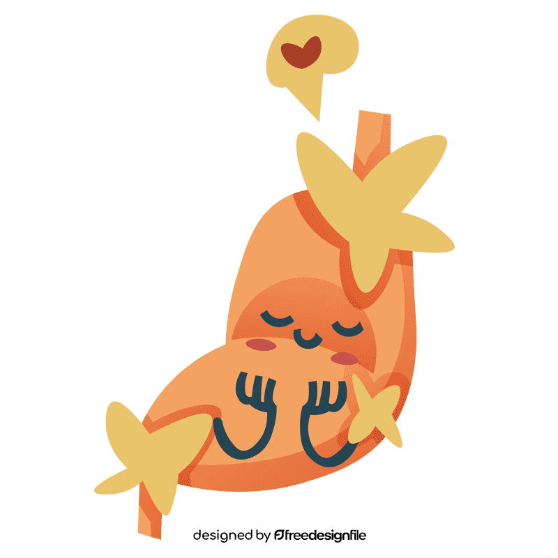 Stomach happy clipart