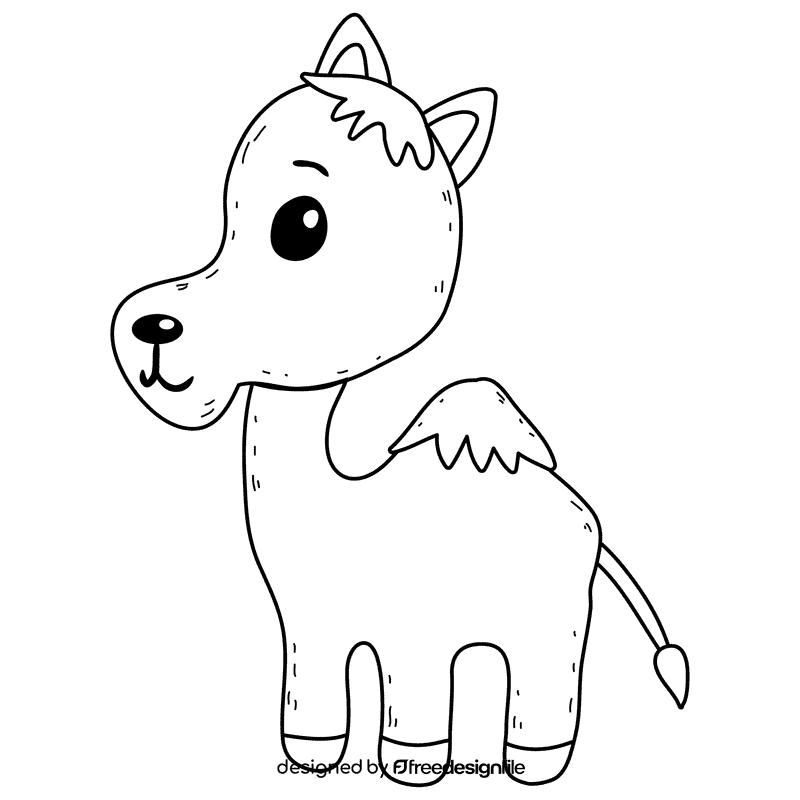 Camel black and white clipart