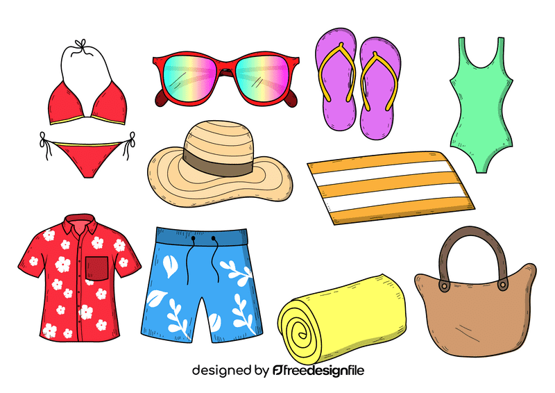 Summer clothing vector