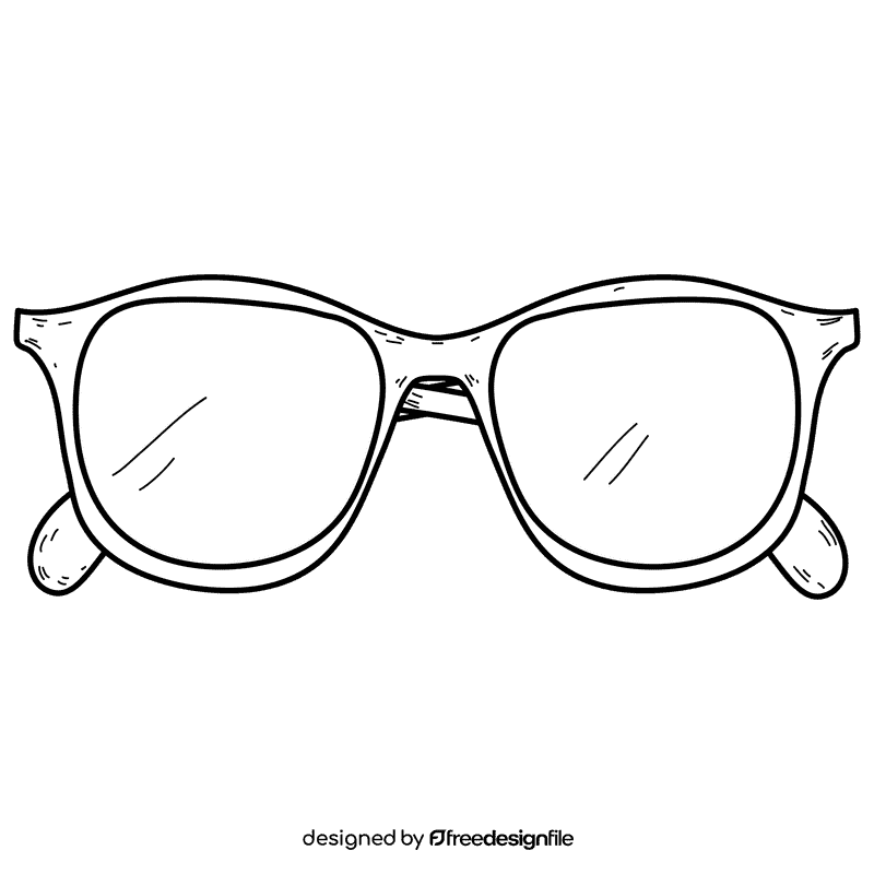 Sunglasses black and white clipart