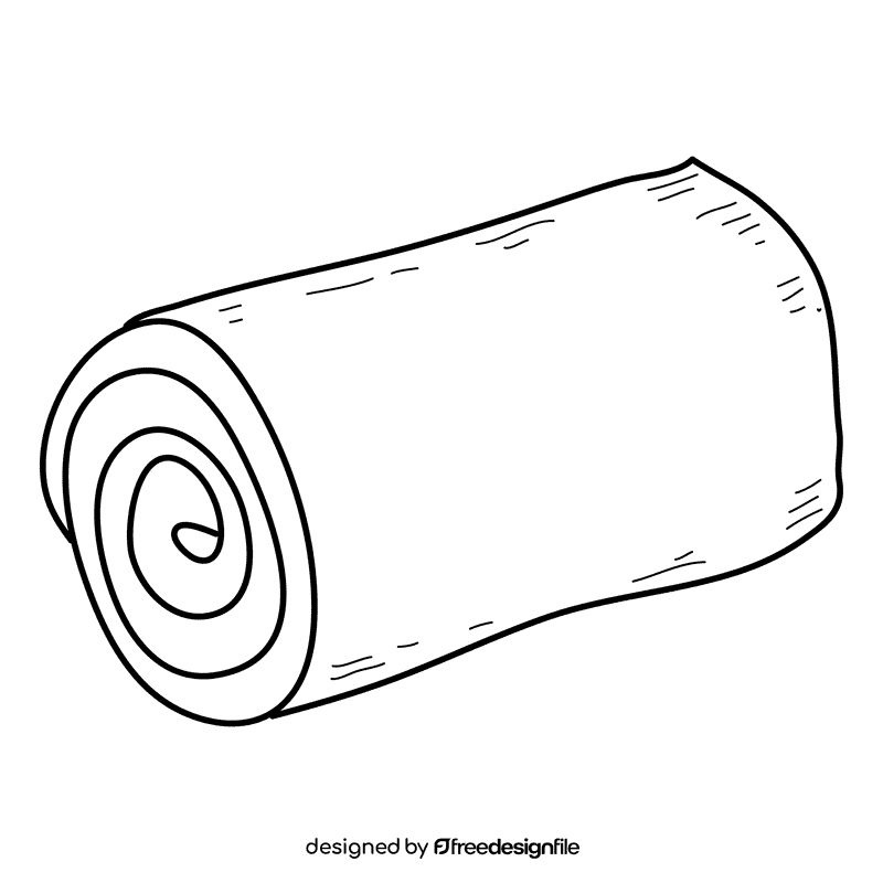 Towel black and white clipart