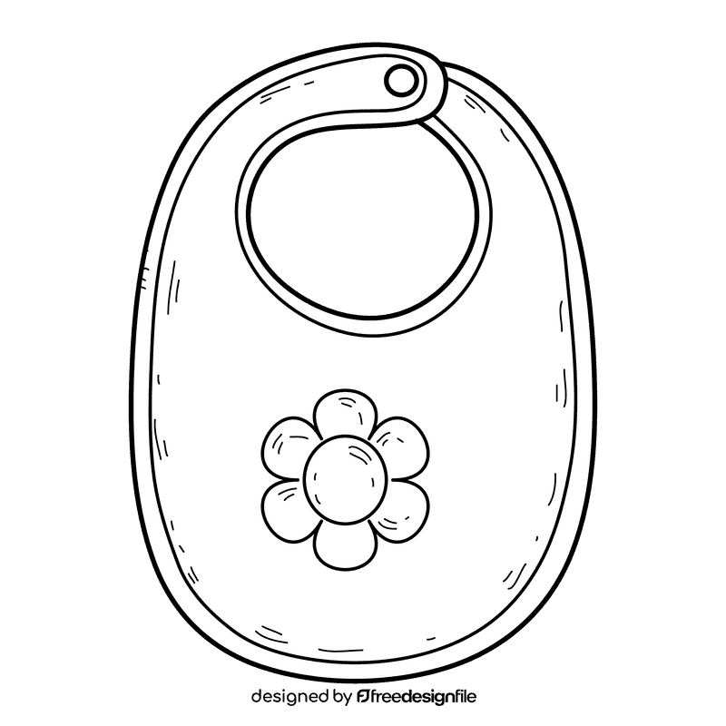 Bib black and white clipart