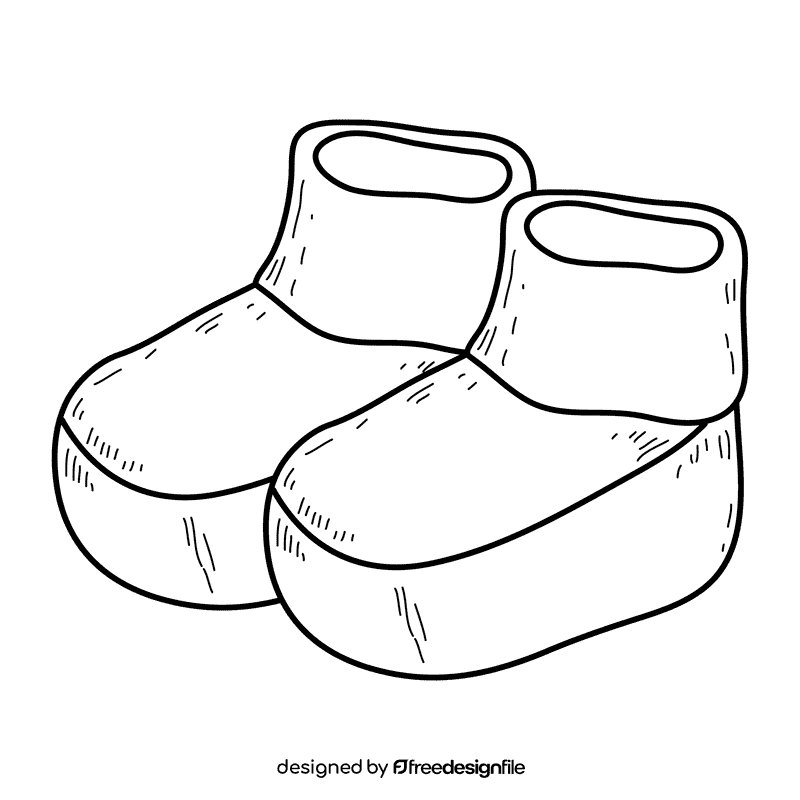 Boots black and white clipart