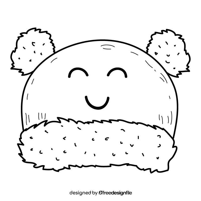 Hat black and white clipart