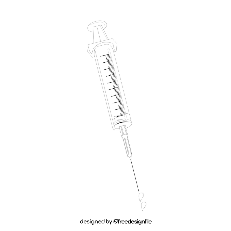 Injection drawing black and white clipart