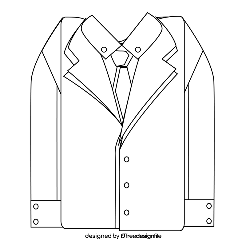 Lab coat drawing black and white clipart