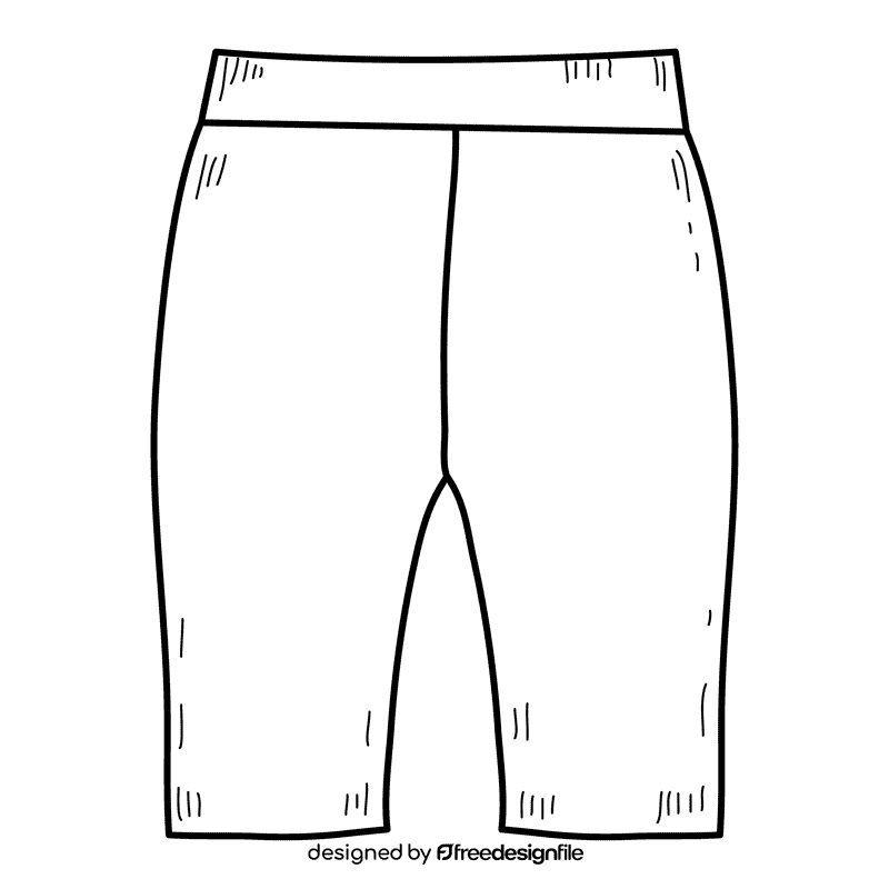 Shorts black and white clipart