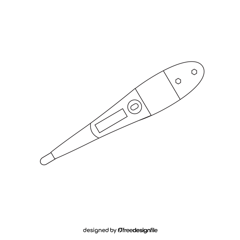 Thermometer drawing black and white clipart