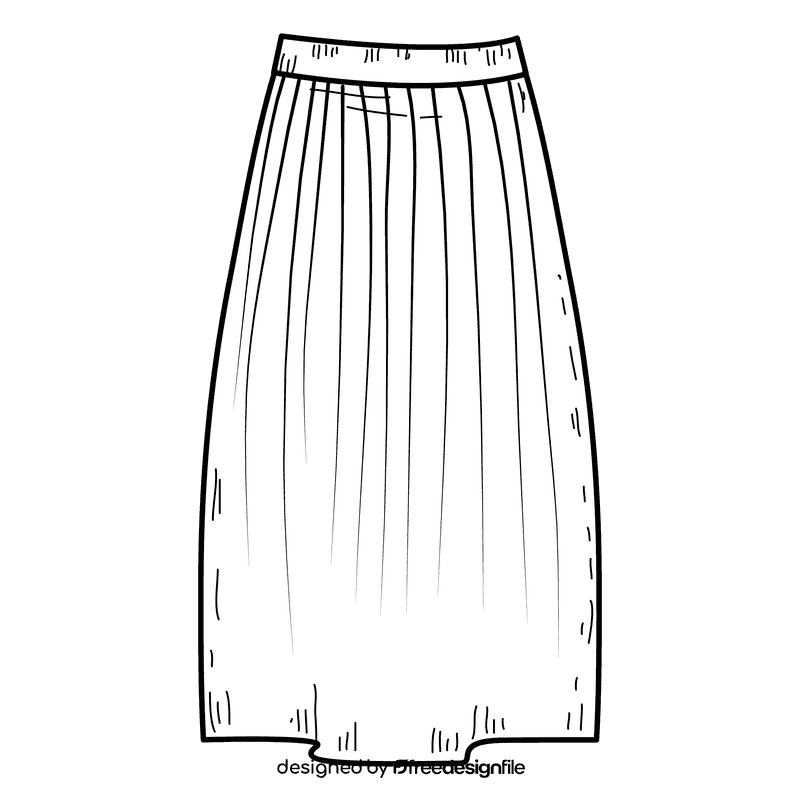 Skirts black and white clipart