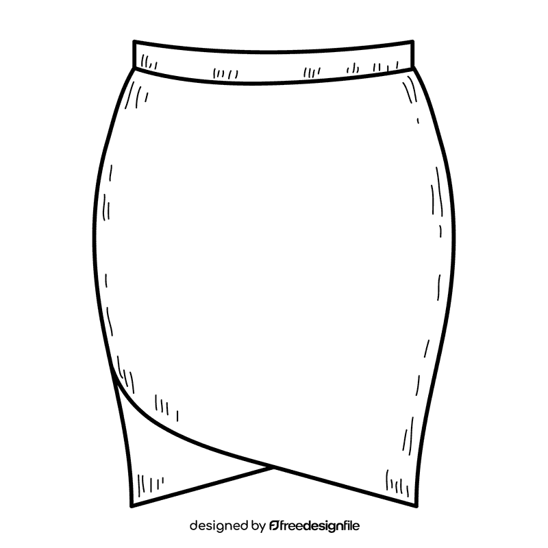 Skirts black and white clipart