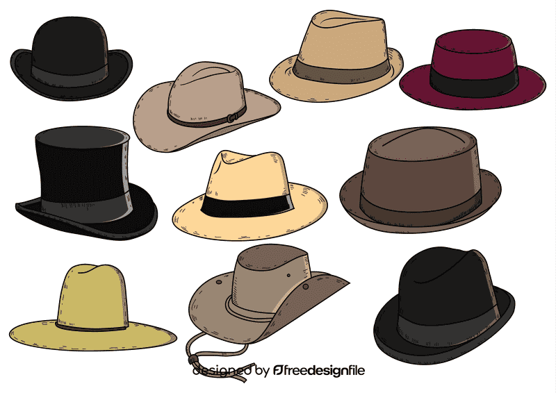 Men hats vector