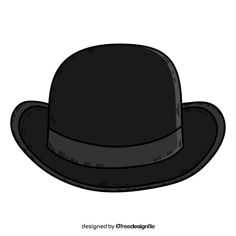 Men bowler hat clipart