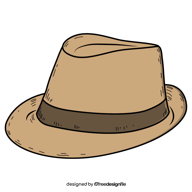 Men fedora hat clipart